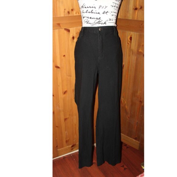 NYDJ Black Tuxedo Sequined Stripe Plus Size Dressy Flaired  Jeans Size 14 - Picture 3 of 10